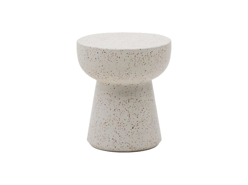 Kave Home Bijzettafel Pada van wit terrazzo Ø 40 cm