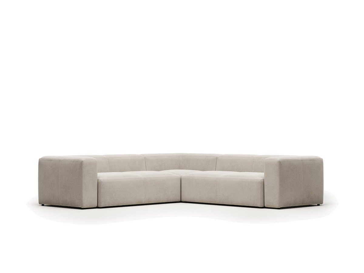 Kave Home Blok 4-zitshoekbank in beige chenille 290 x 290 cm FSC Mix Credit