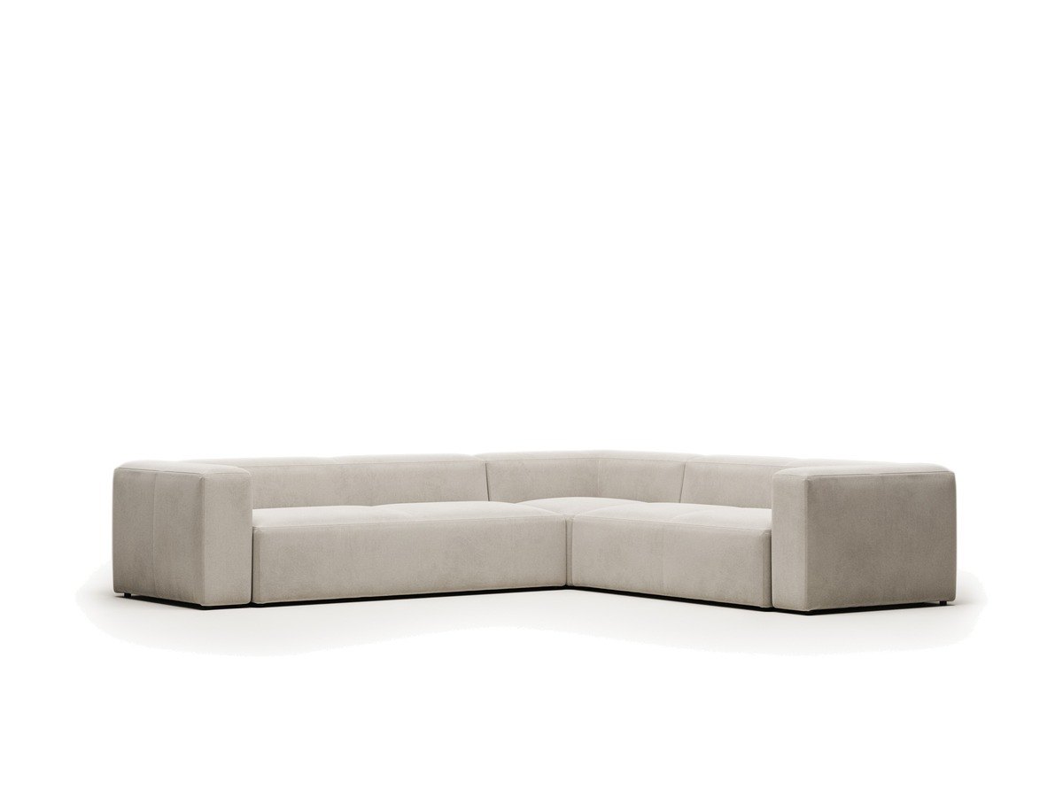 Kave Home Blok 5-zitshoekbank in beige chenille 320 x 290 cm / 290 x 320 cm FSC Mix Credit