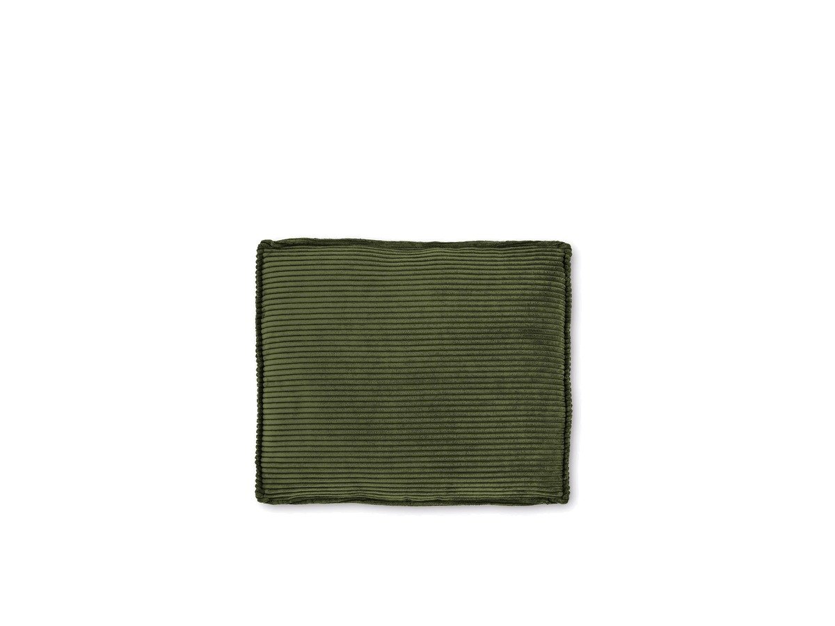 Kave Home Blok-kussen in dik ribfluweel groen 50 x 60 cm