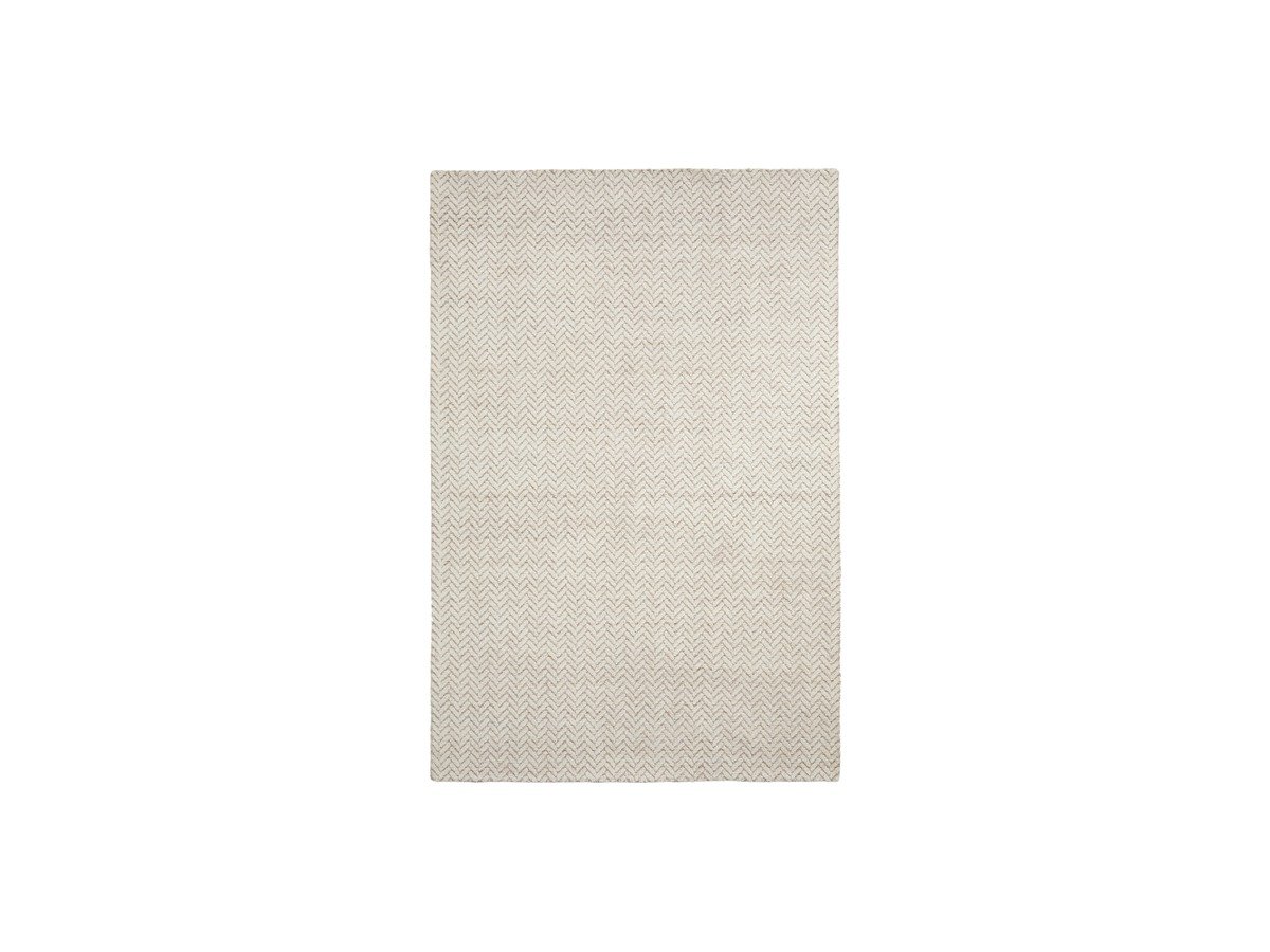 Kave Home Calira beige wollen tapijt in gevlochten jacquardmotief 300 x 200 cm