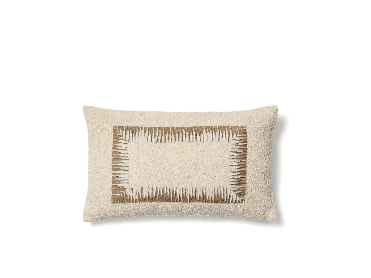 Kave Home Enari kussenhoes van katoen in beige en bruin 50 x 30 cm