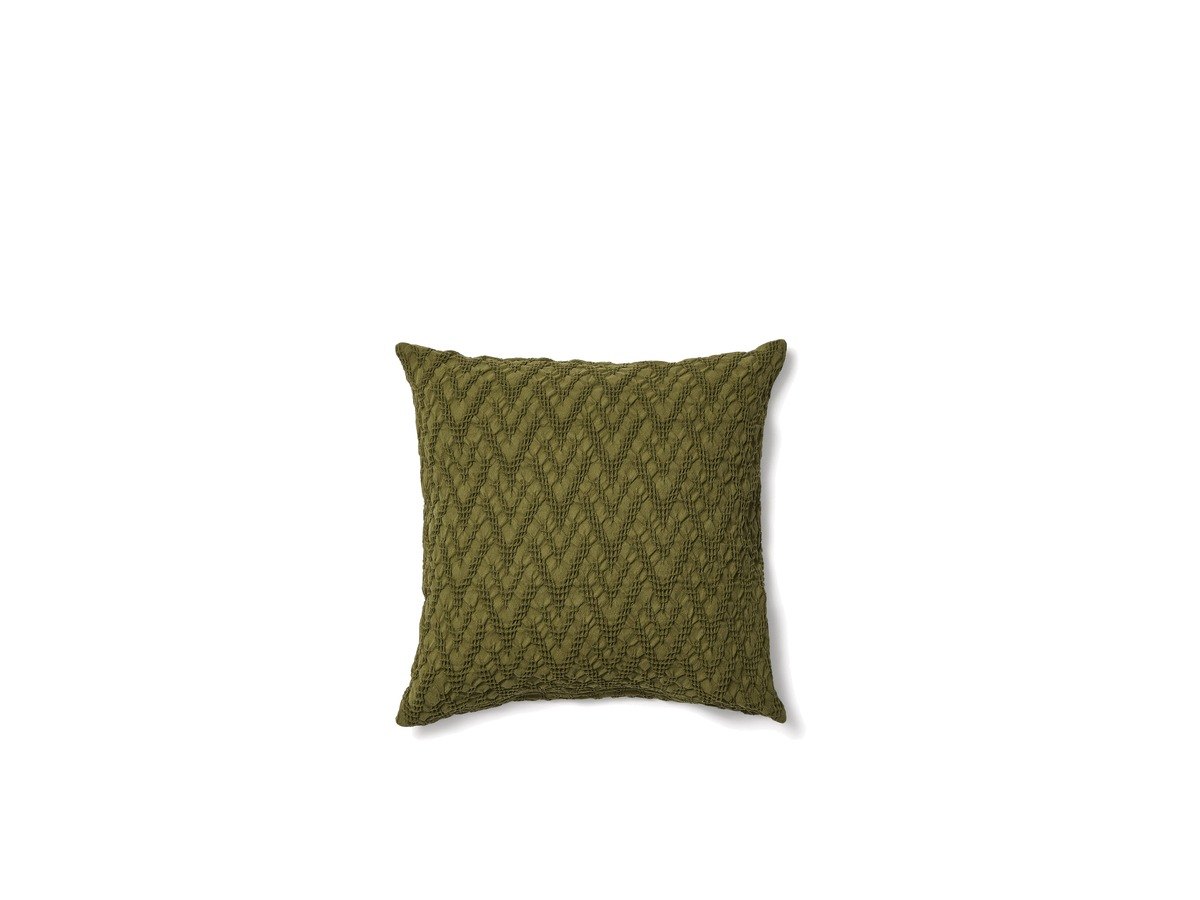 Kave Home Evone kussenhoes van 100% katoen met wafelstructuur groen 50 x 50 cm