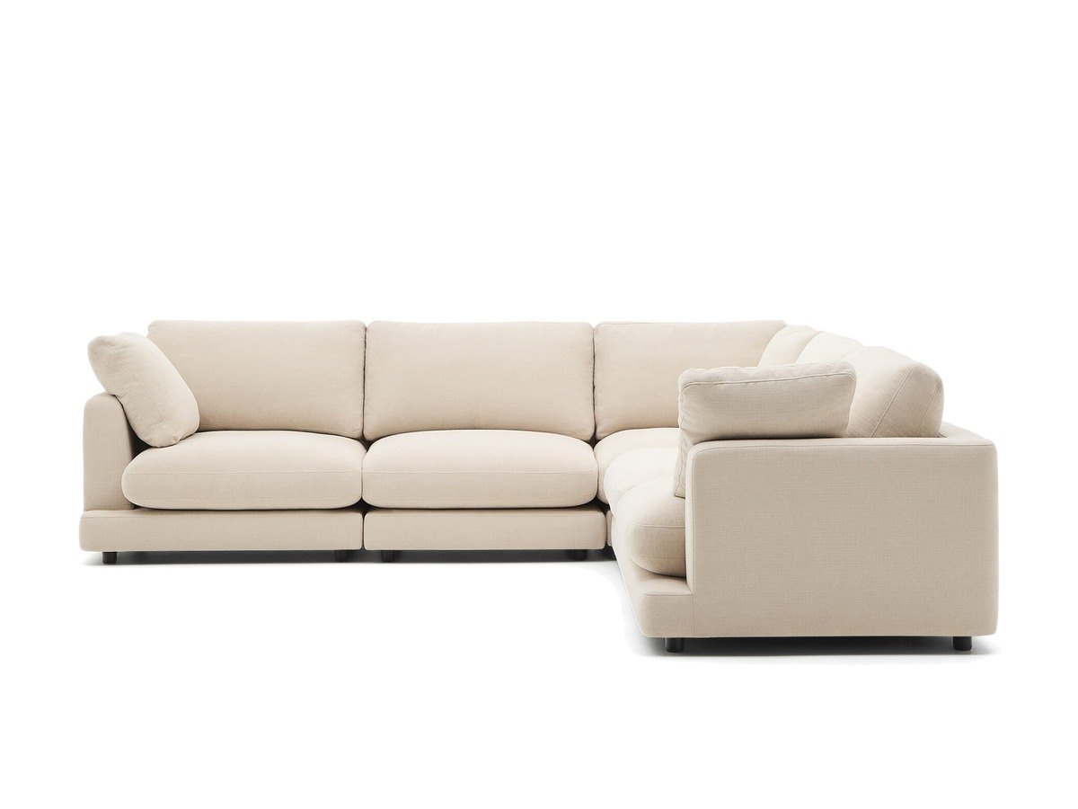 Kave Home Gala 6-zitshoekbank in beige chenille FSC Mix Credit 300 x 300 cm