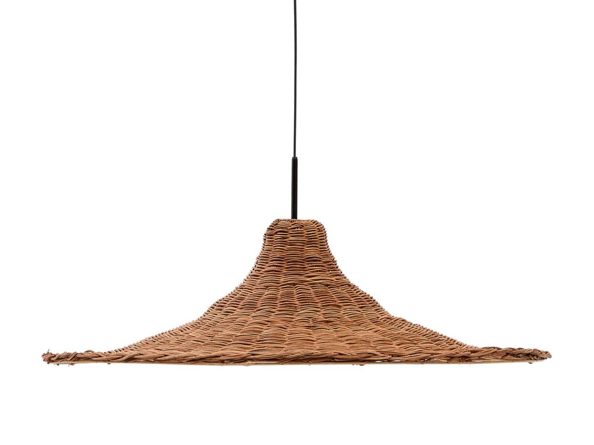 Kave Home Kap voor Bladia plafondlamp van rotan met afwerking in naturel kleur Ø70 cm