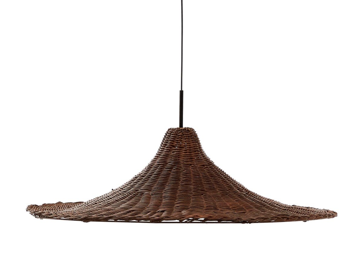 Kave Home Kap voor Bladia plafondlamp van rotan met bruine afwerking Ø70 cm