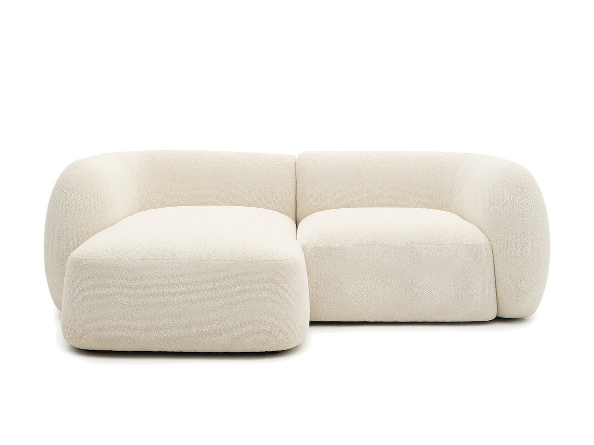 Kave Home Martina modulaire 2-zitsbank in ecru chenille met chaise longue links 230 cm