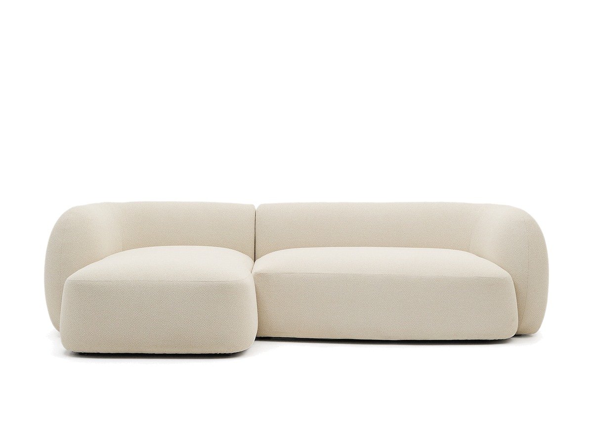 Kave Home Martina modulaire 3-zitsbank in ecru chenille met chaise longue links 287 cm