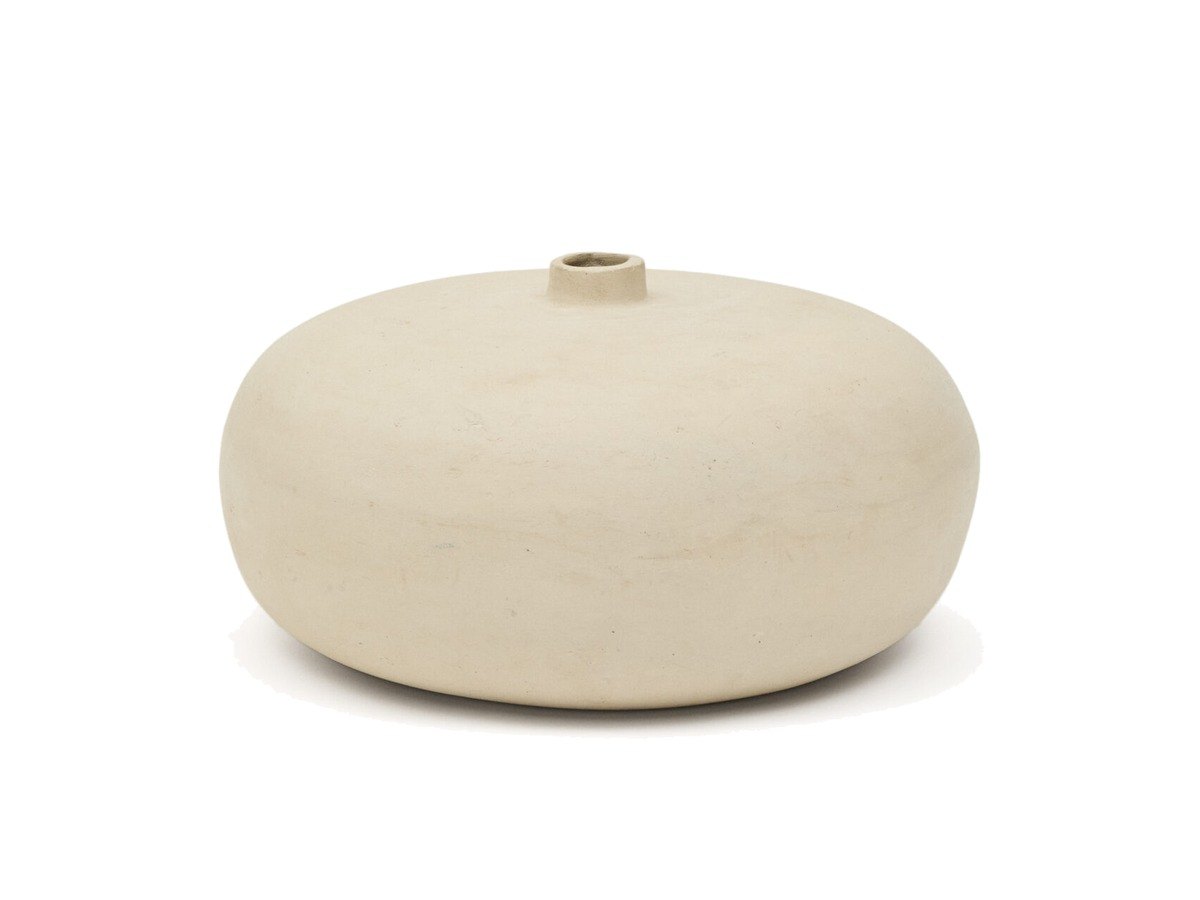 Kave Home Nivala vaas van papier-maché 15,5 cm