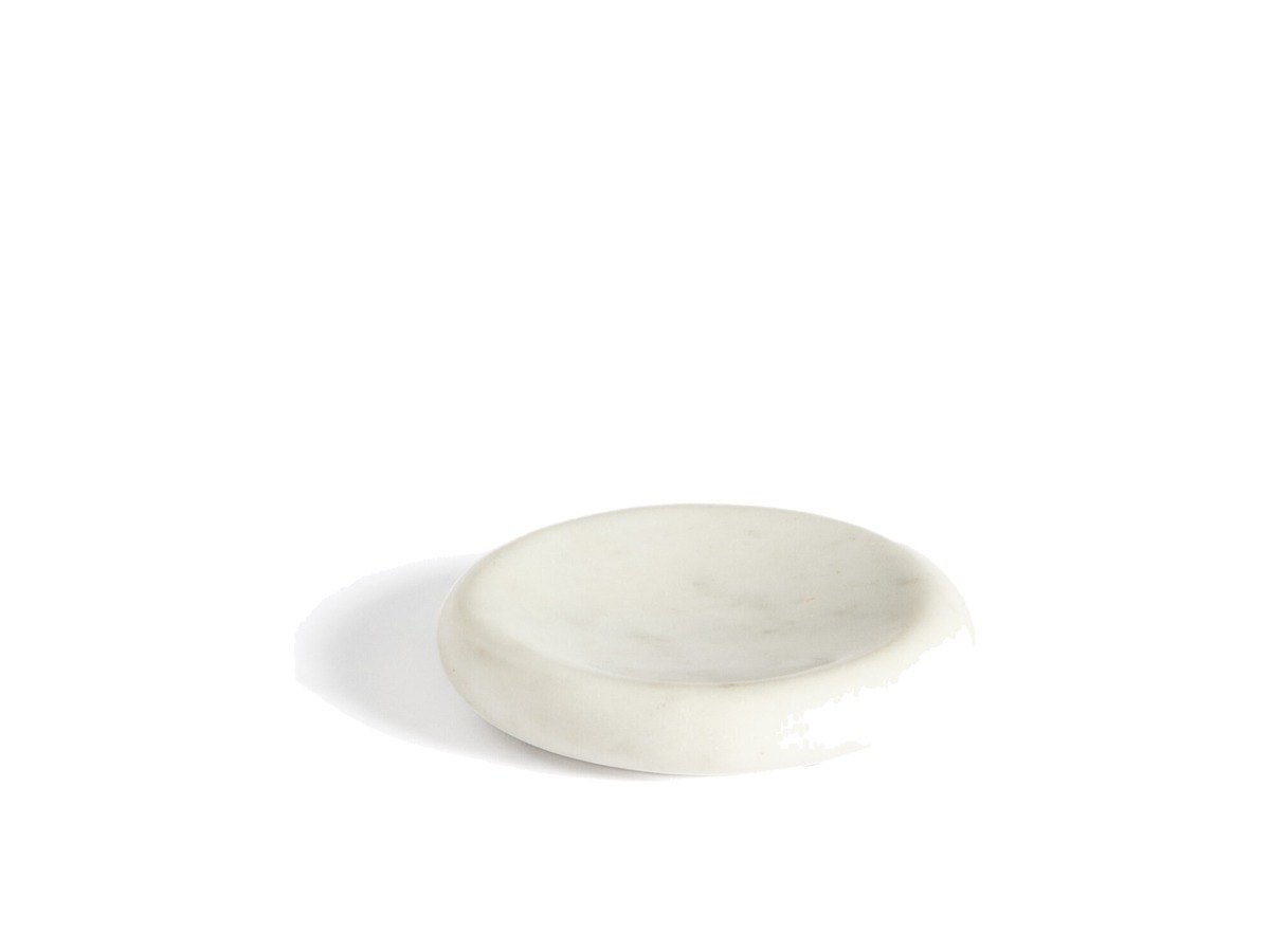 Kave Home Obena wit dienblad van marmer Ø 15 cm