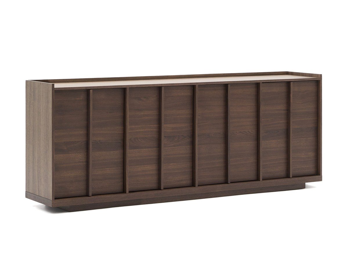 Kave Home Onix dressoir van notenfineer in donkere afwerking 200 x 80 cm FSC Mix Credit