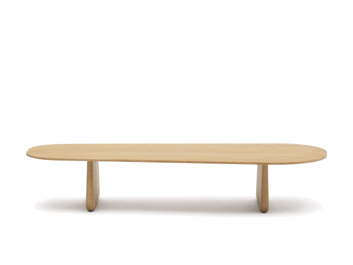 Kave Home Pirita salontafel van massief eikenhout met naturel afwerking 147 x 65 cm FSC 100%