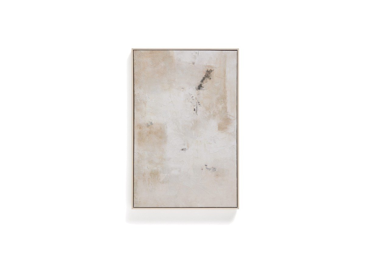 Kave Home Silpa abstract schilderij beige 60 x 90 cm