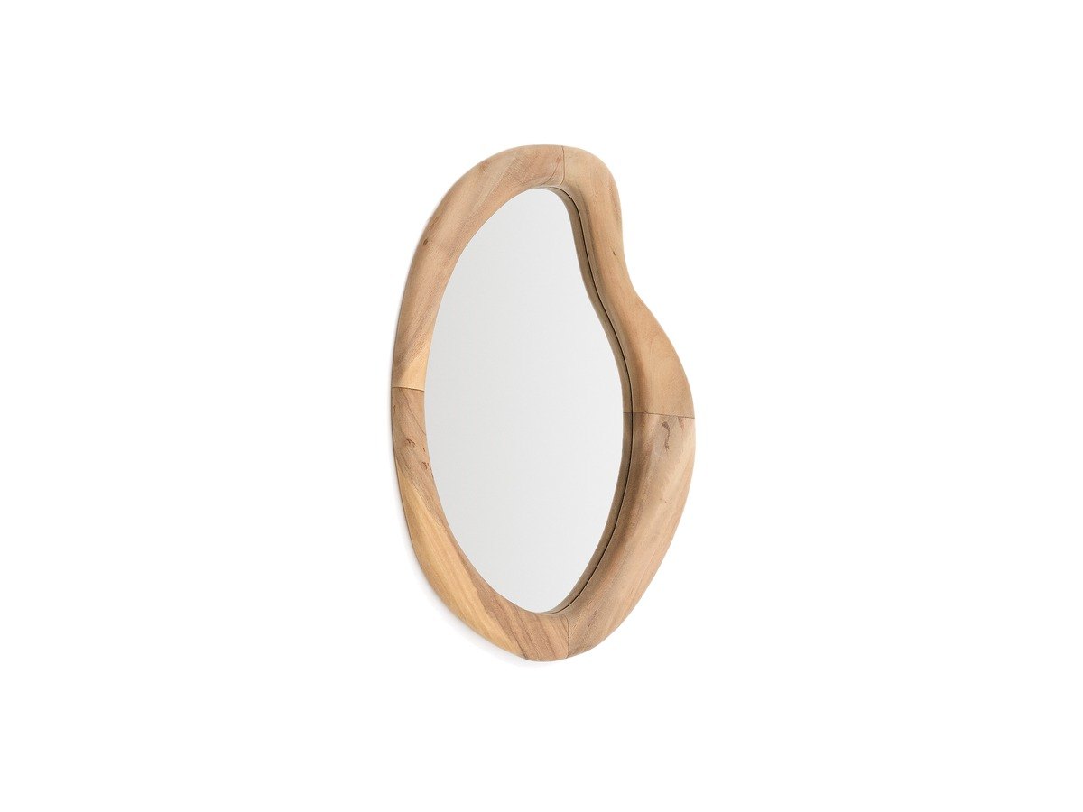 Kave Home Spiegel Selem van mungur hout met natuurlijke afwerking 68 x 44 cm