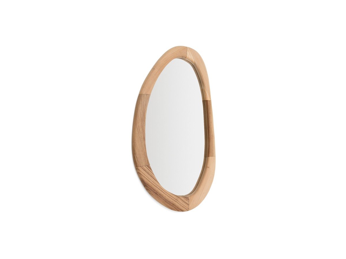 Kave Home Spiegel Selem van mungur hout met natuurlijke afwerking 60 x 107 cm