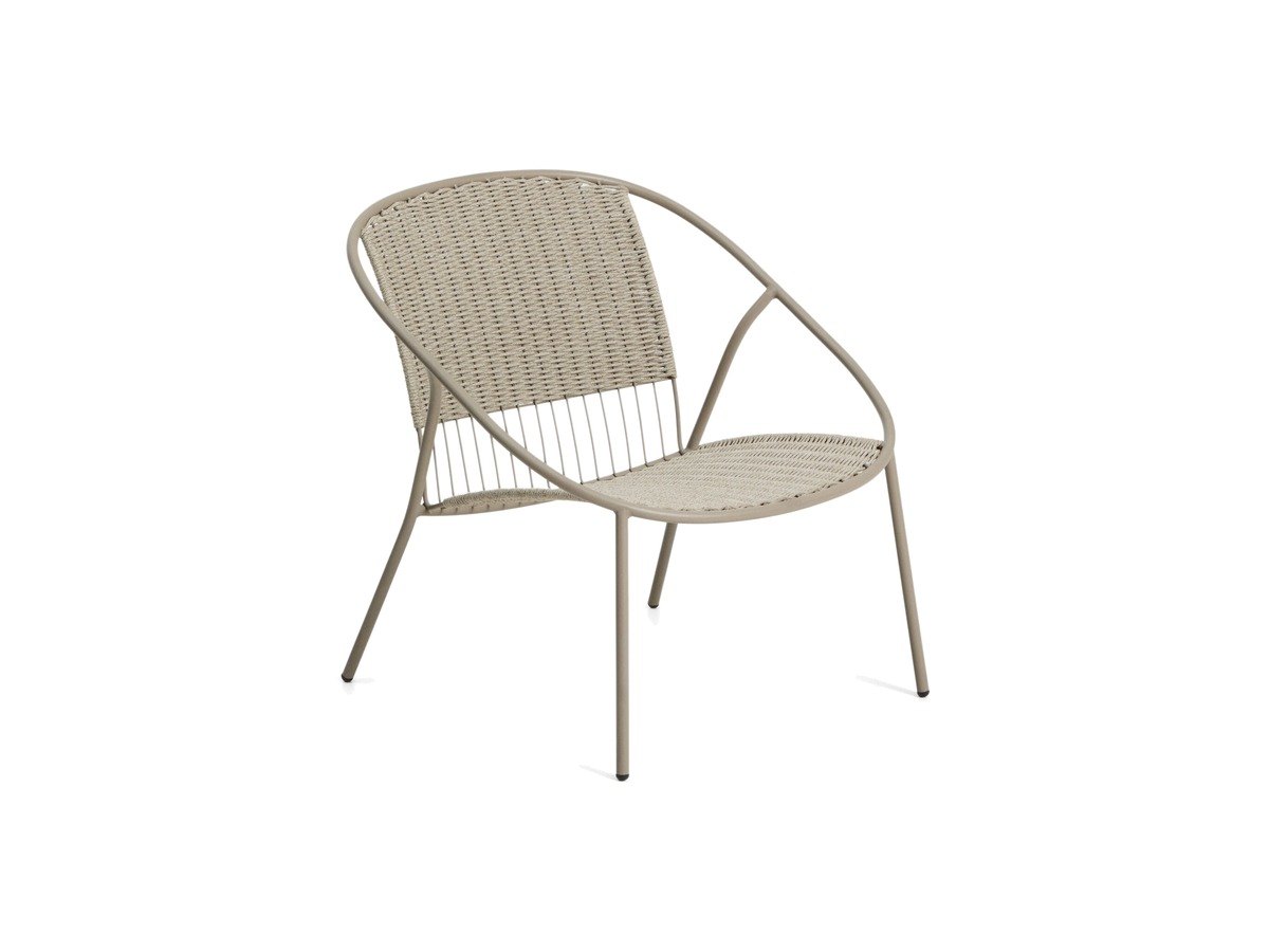 Kave Home Stapelbare Atrani fauteuil van gegalvaniseerd staal en taupekleurig touw