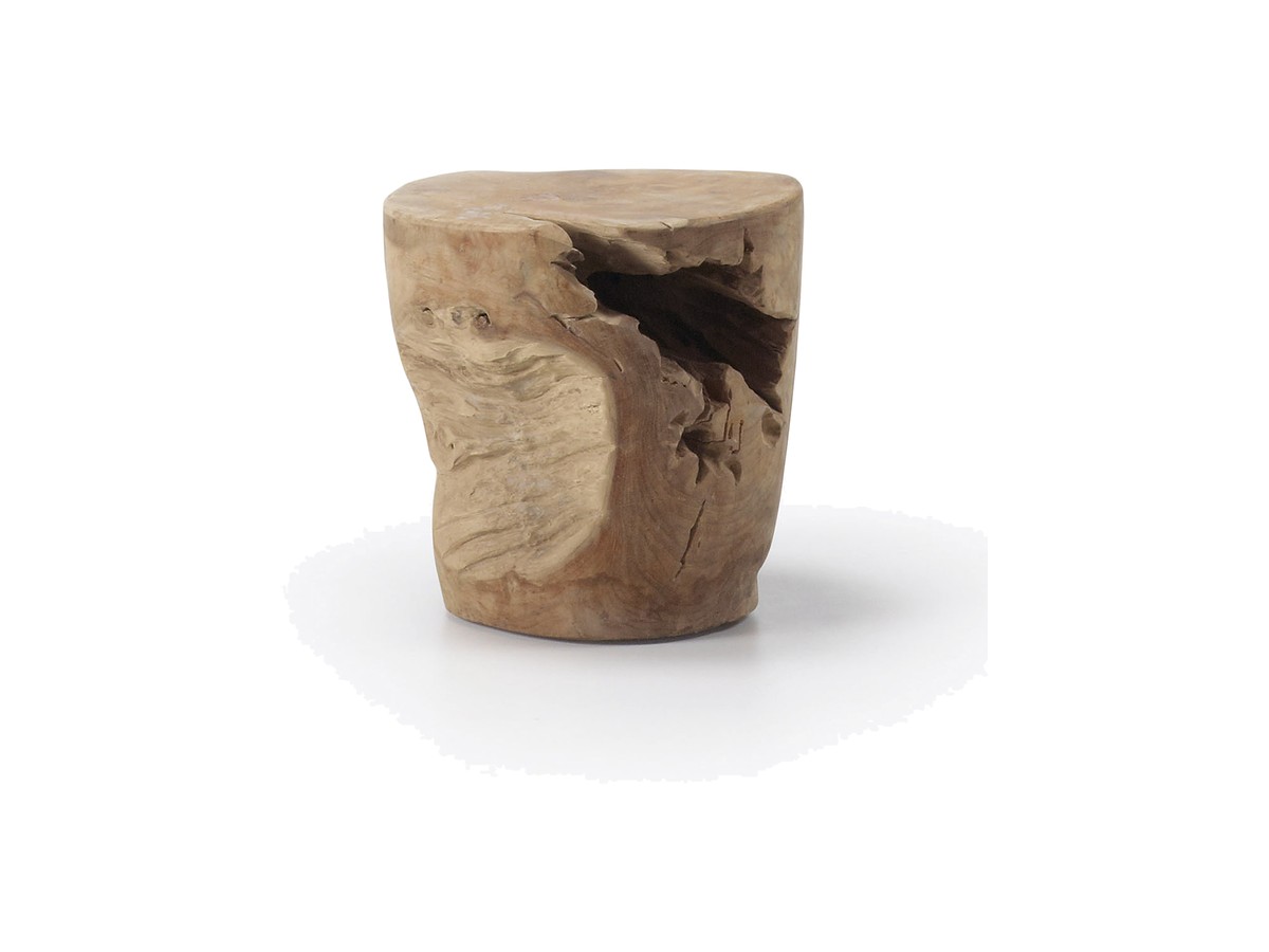 Kave Home Tropicana massief teak houten bijzettafel, Ø 35 cm