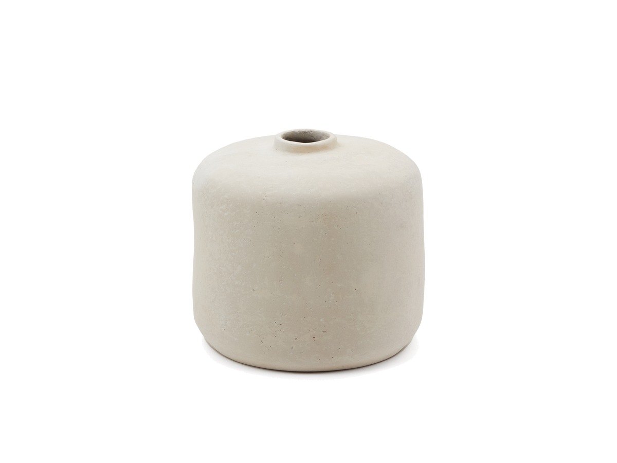 Kave Home Vaas Serina van wit papier-maché 36,5 cm