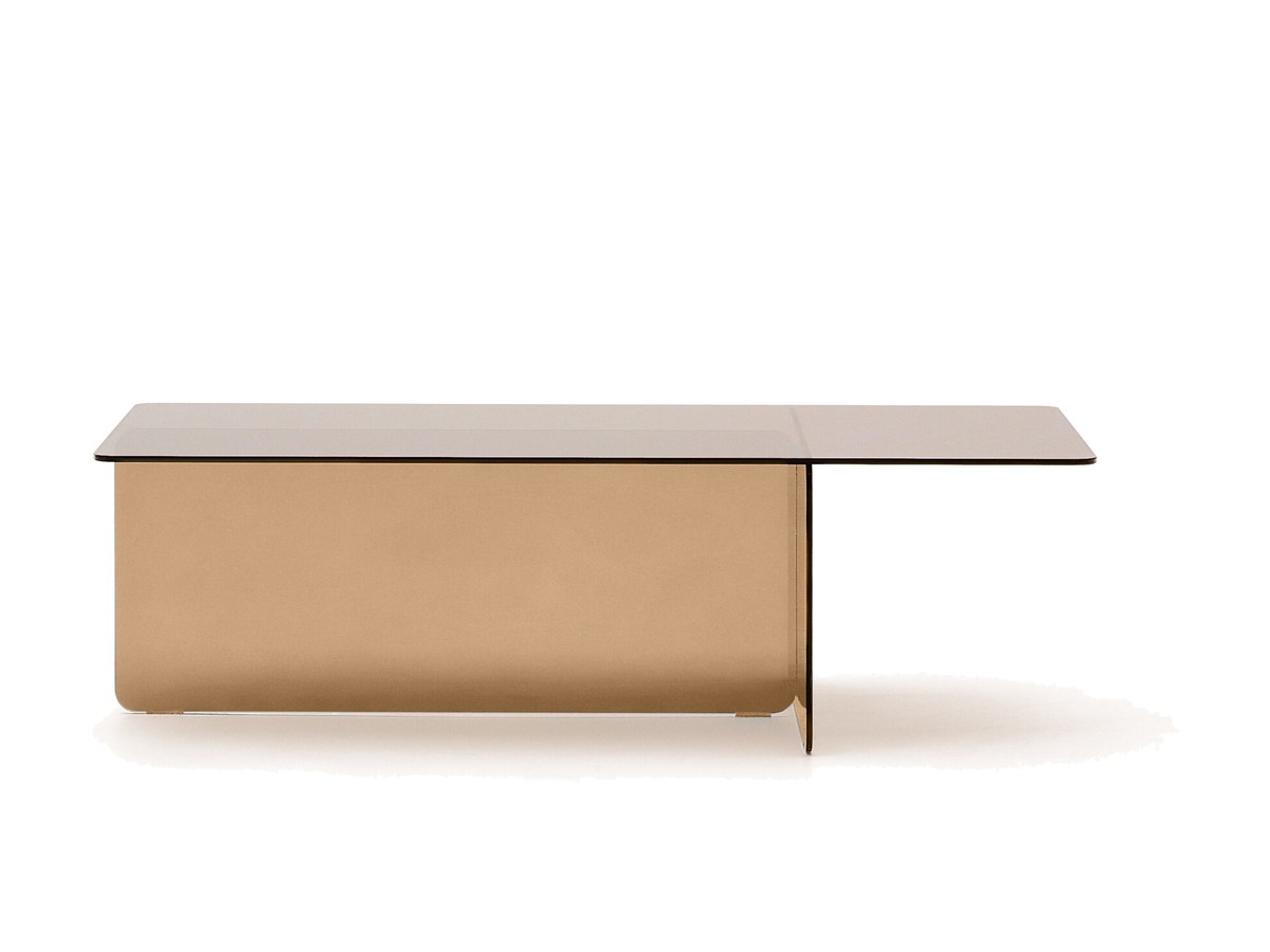 Kave Home Zaren salontafel van bruin gehard glas 120 x 60 cm